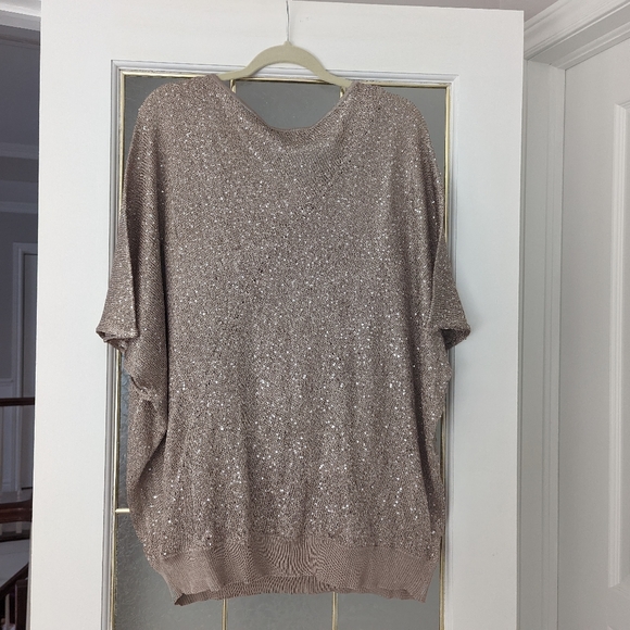 2X Champagne Sequin Top - Picture 6 of 6